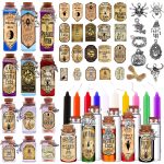 174PCS Halloween Potion Bottles with Cork