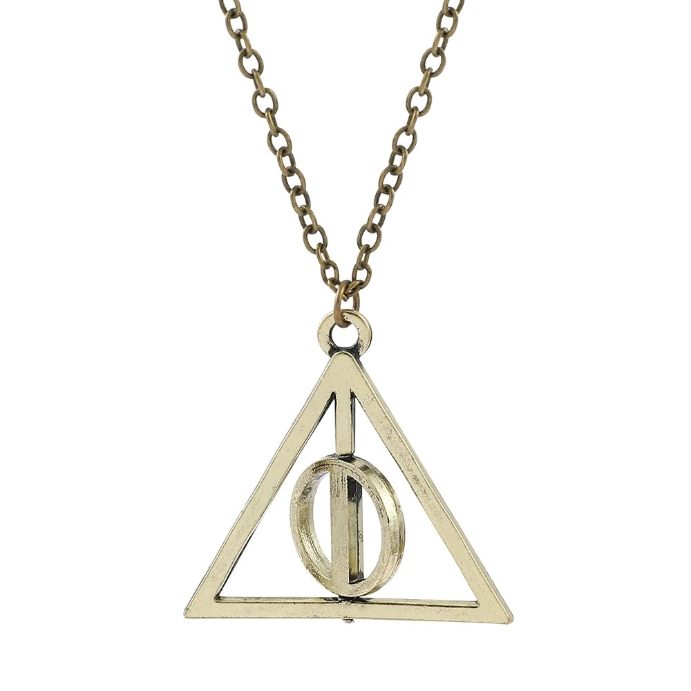 Harry Potter Luna & Deathly Hallows Rotatable Pendant Necklace - Image 7