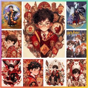 Red Cartoon Mosaic Embroidery Diamond Painting 5D