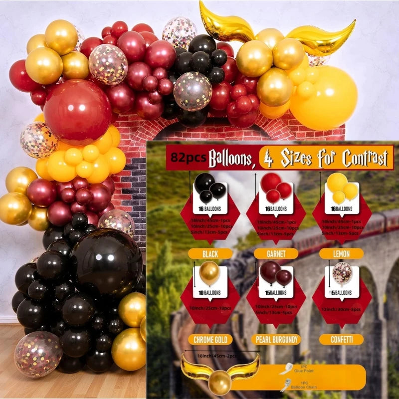 82-Piece Magic & Wizard-Themed Balloon Arch Set - Image 6