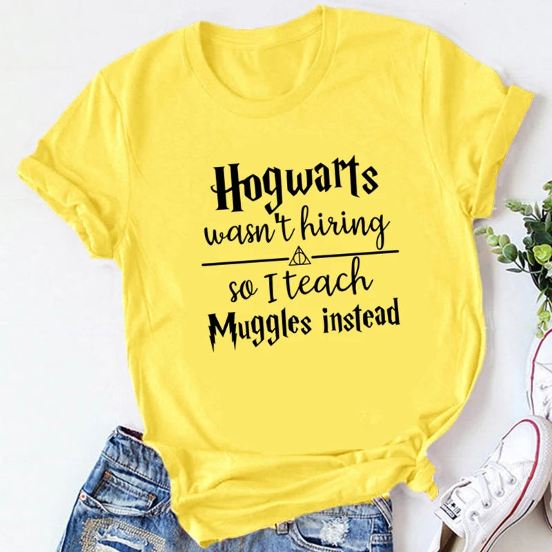 “Hogwarts Wasn’t Hiring So I Teach Muggles Instead” T-Shirt - Image 14