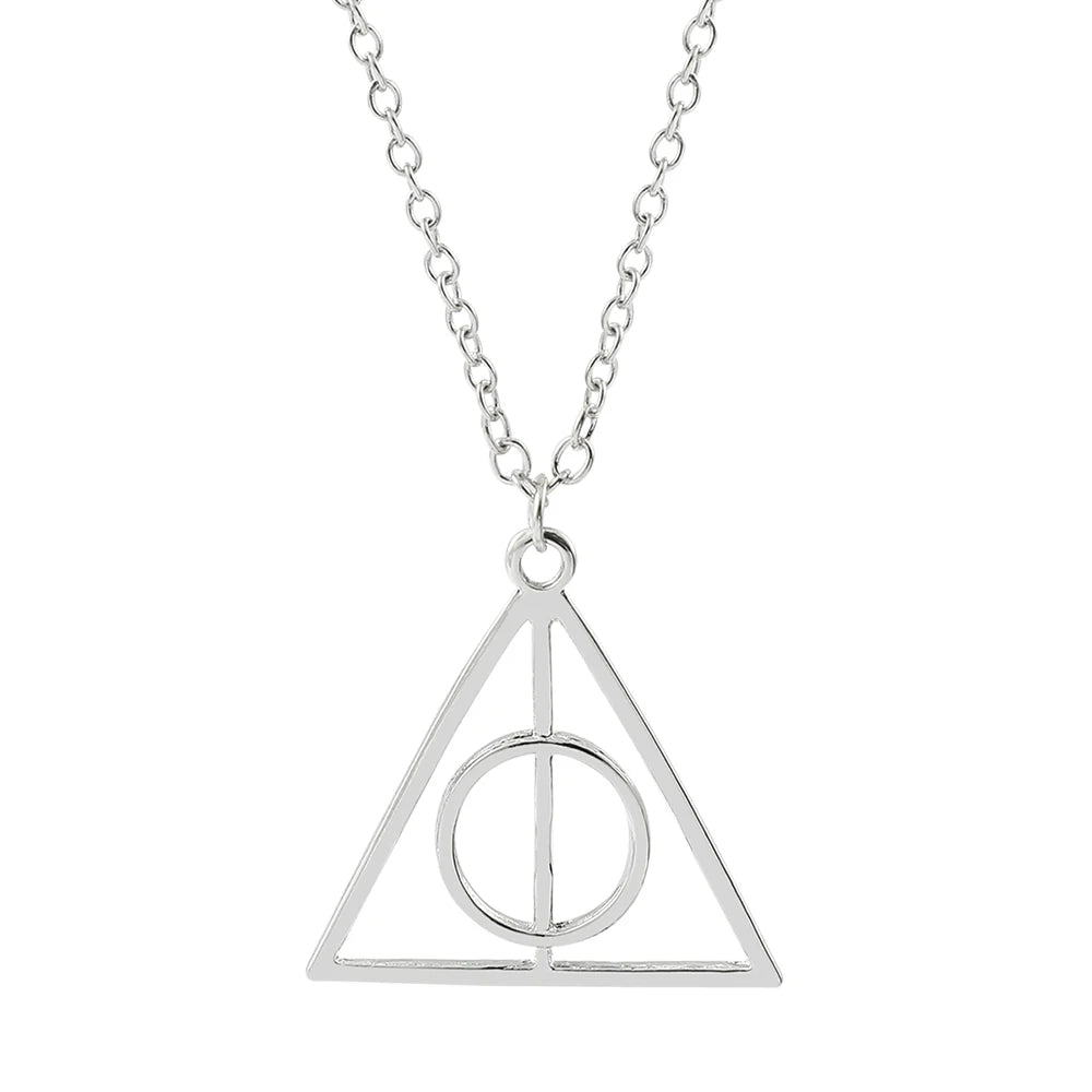 Harry Potter Luna & Deathly Hallows Rotatable Pendant Necklace - Image 9