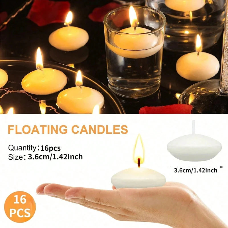 6/10/16PCS Unscented Floating Disc Candles - Image 3