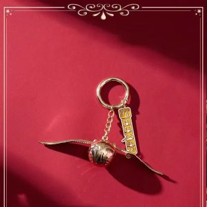 Harry Potter Series Golden Snitch & Hedwig Pendant Keychain