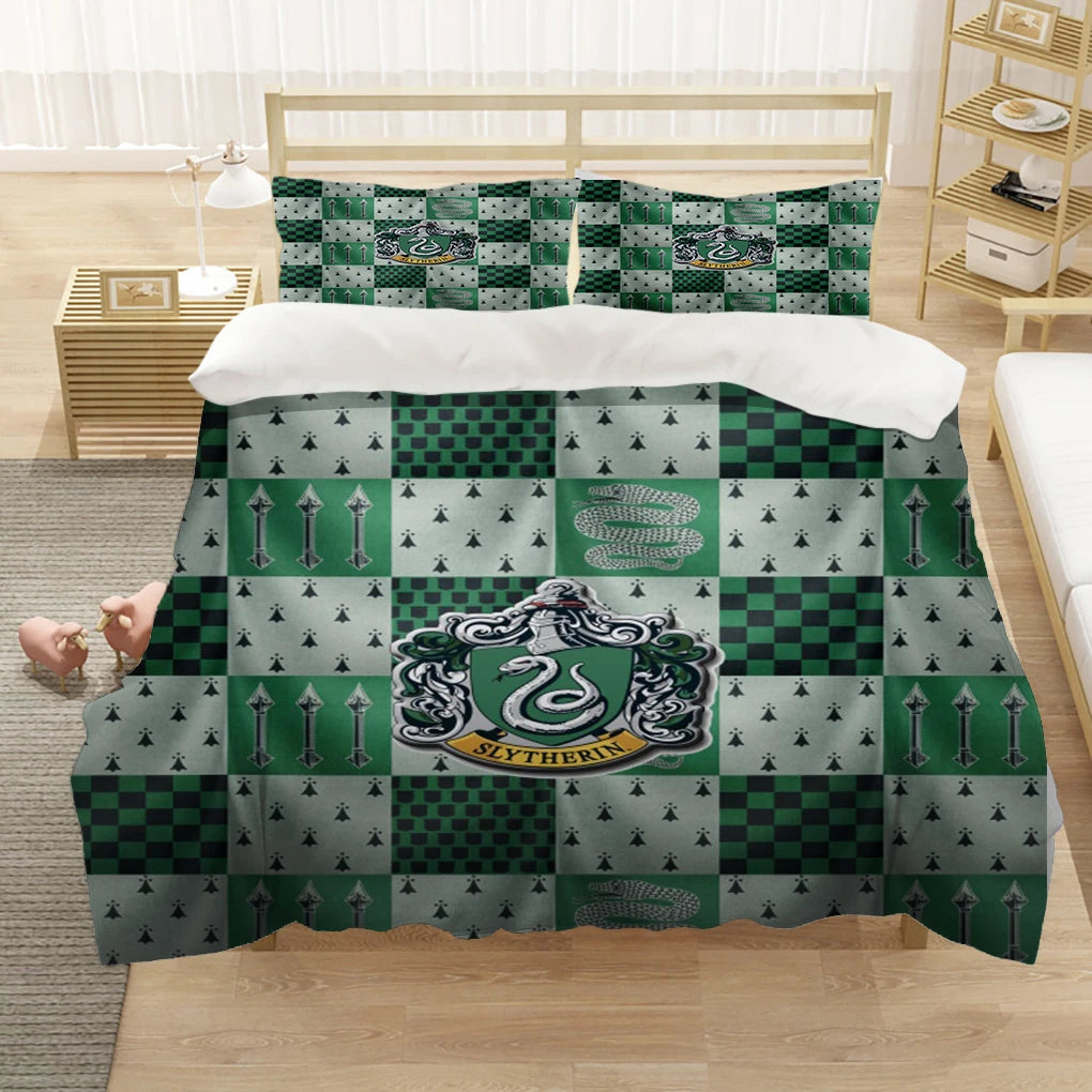 Marauder’s Map Four Magic College 3PCS Duvet Cover Set - Image 20