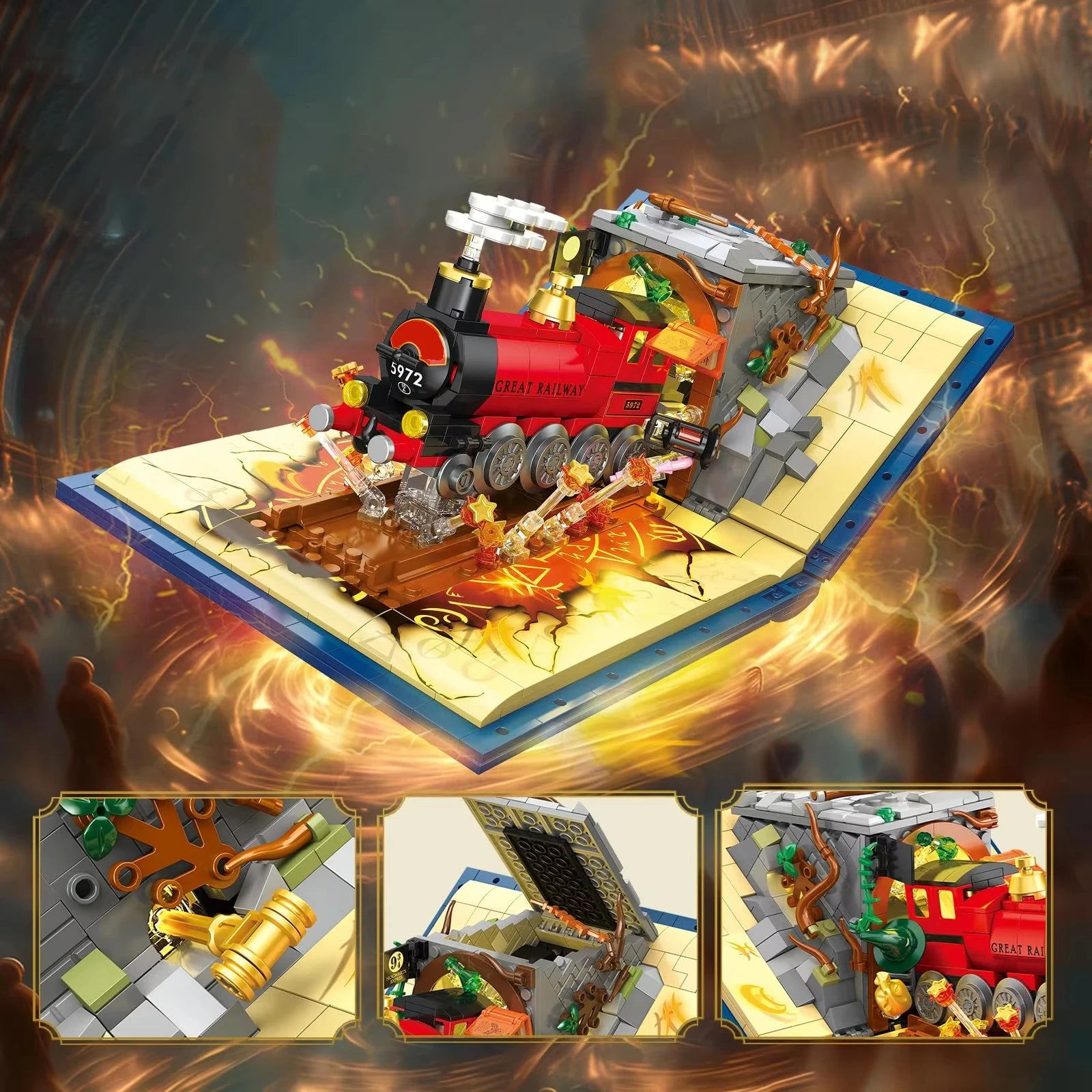 889PCS Magic Train Building Blocks Set - Image 2