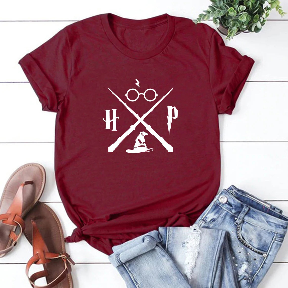 Wizard Hat & Wand Graphic T-Shirt - Image 6