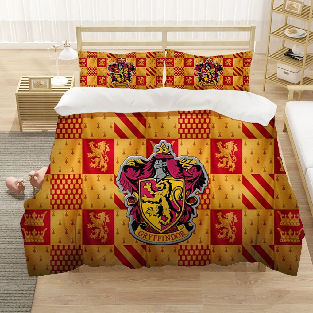 Marauder’s Map Four Magic College 3PCS Duvet Cover Set - Image 25