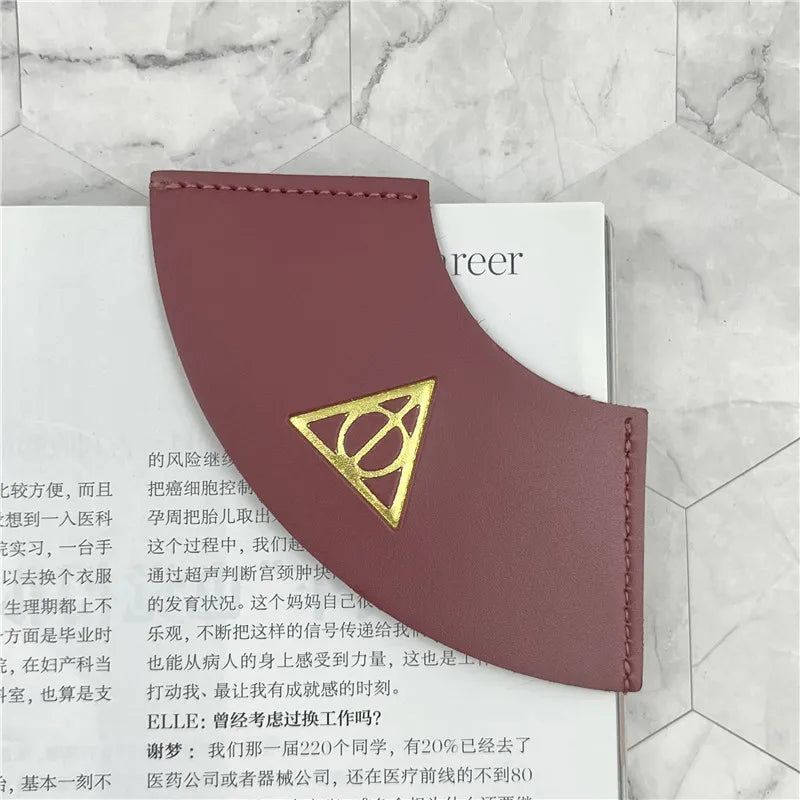 Harries Leather Bookmark â Magic Runes & Deathly Hallows Hot Stamping Design - Image 7