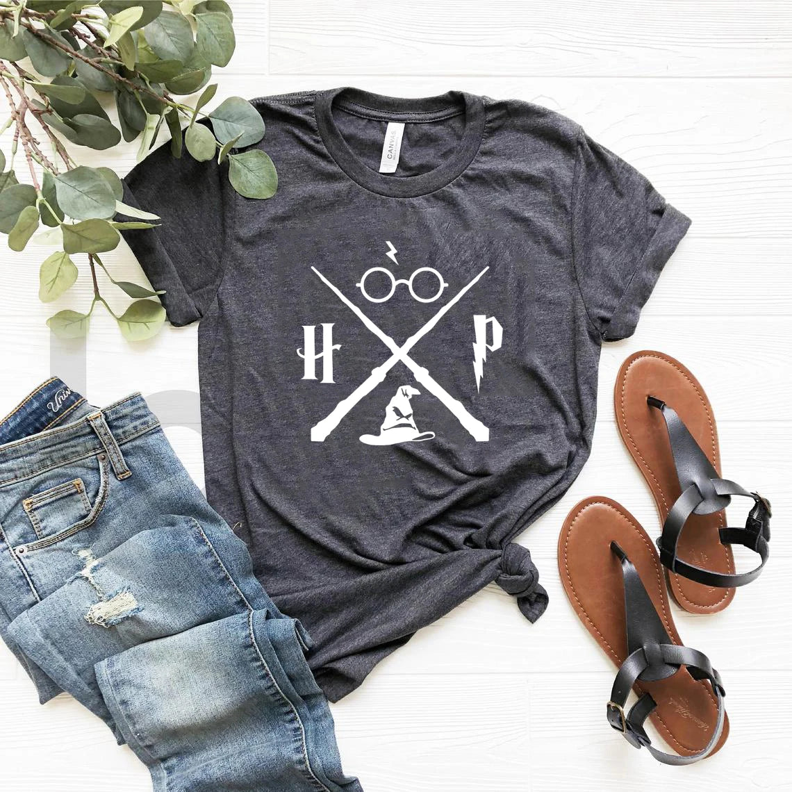 Wizard Hat & Wand Graphic T-Shirt - Image 11