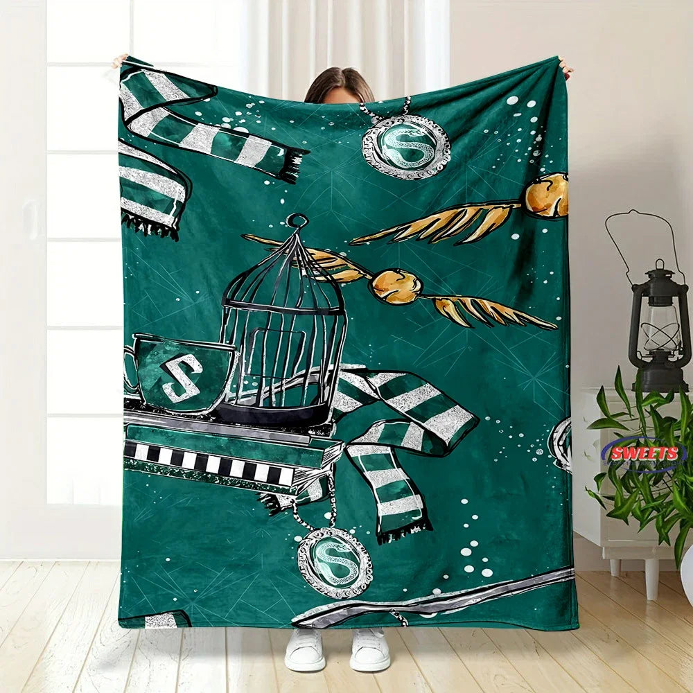 Soft Flannel Magic Hat Pattern Throw Blanket - Image 13