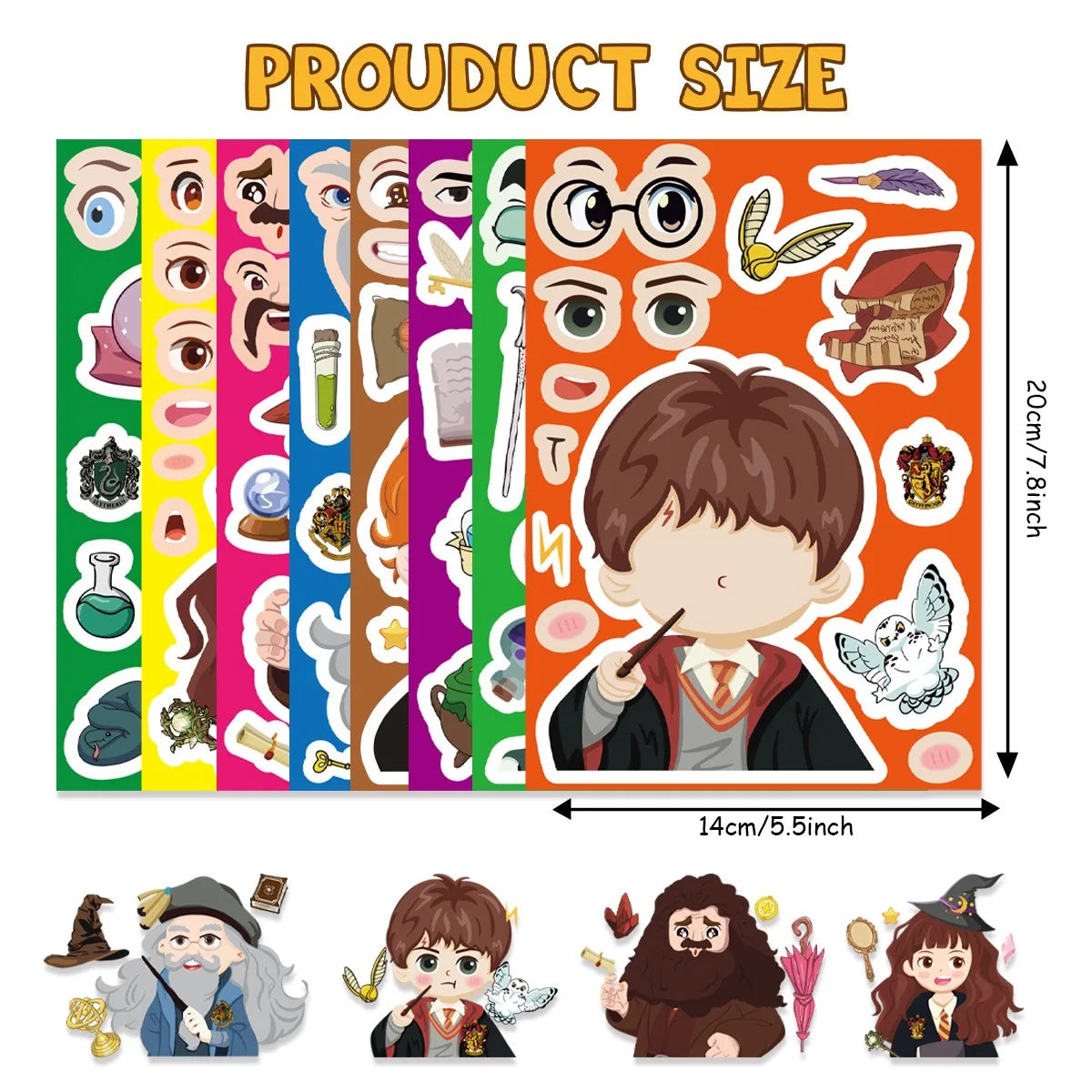 Hogwarts Wizarding School Q-Version Sticker Set - Image 3