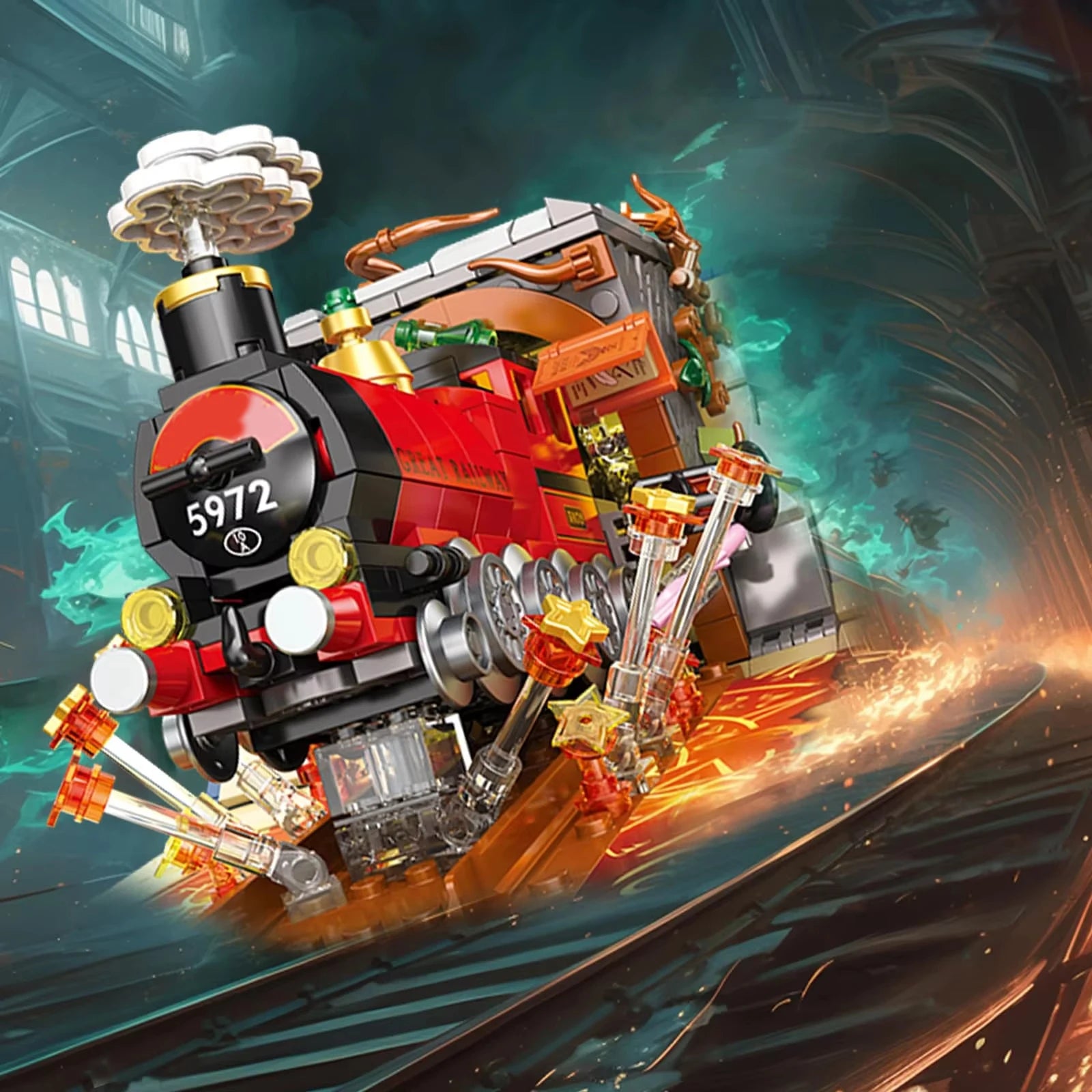 889PCS Magic Train Building Blocks Set - Image 3