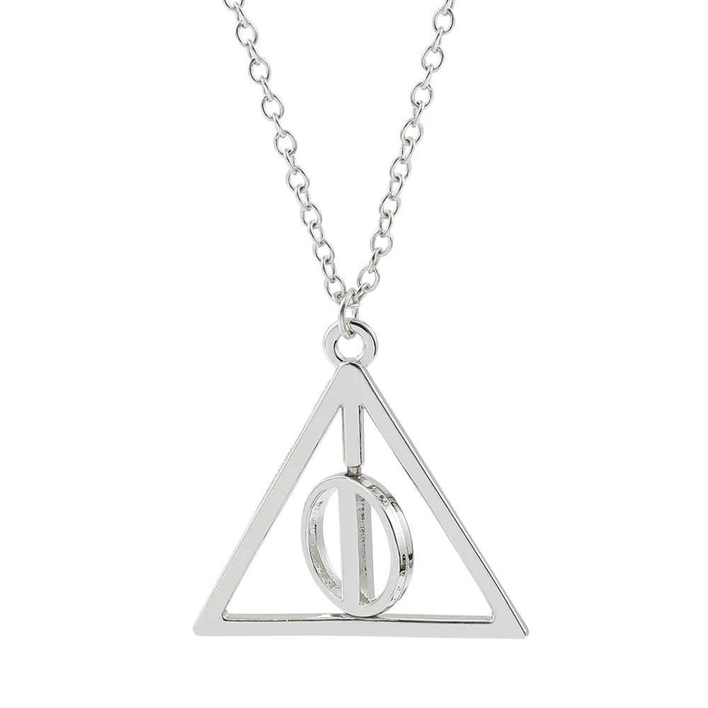 Harry Potter Luna & Deathly Hallows Rotatable Pendant Necklace - Image 8