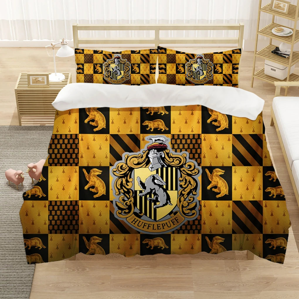 Marauder’s Map Four Magic College 3PCS Duvet Cover Set - Image 21