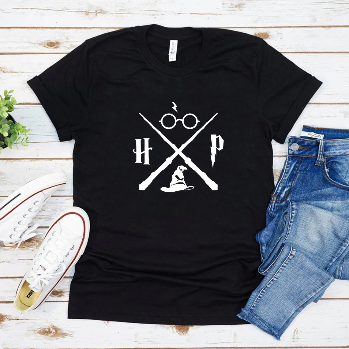 Wizard Hat & Wand Graphic T-Shirt - Image 8