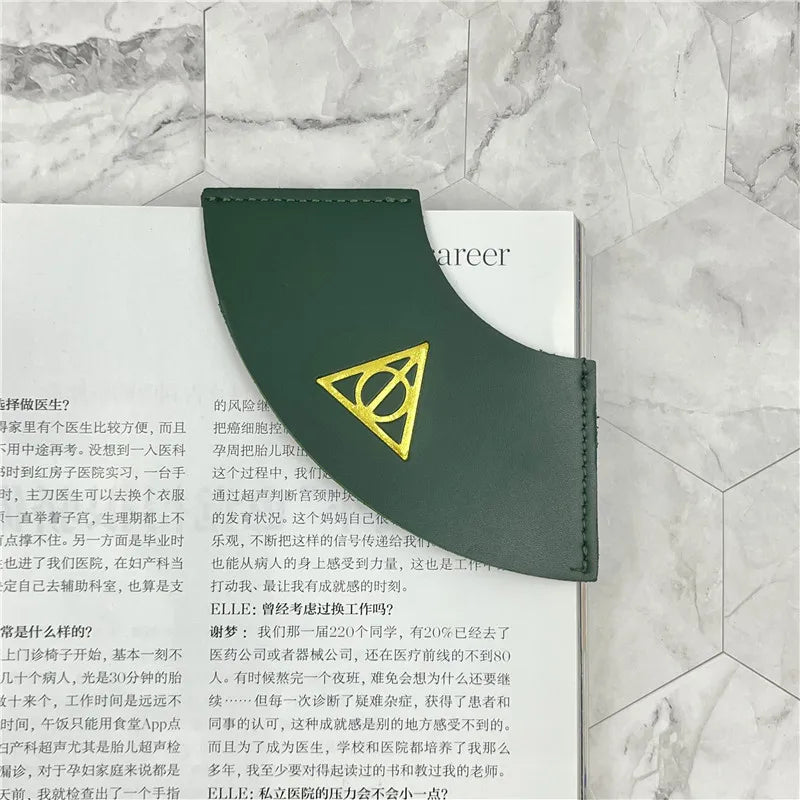 Harries Leather Bookmark â Magic Runes & Deathly Hallows Hot Stamping Design - Image 8