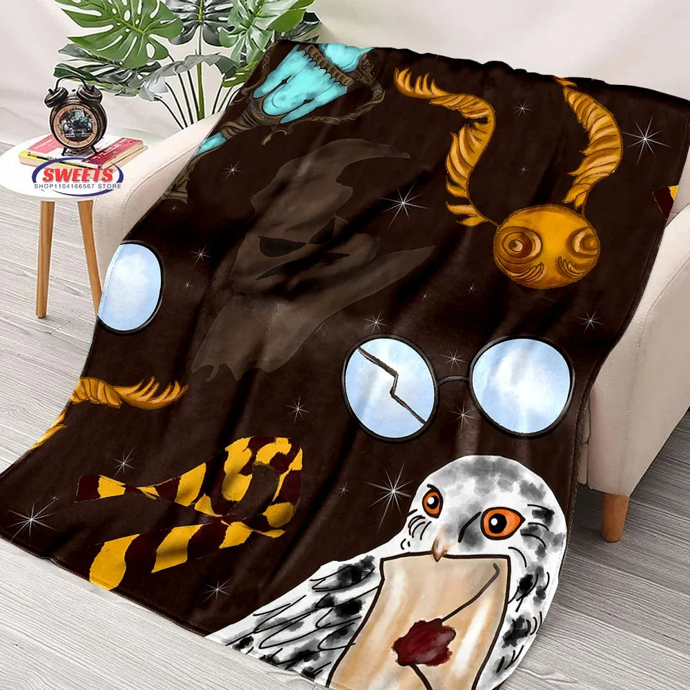 Soft Flannel Magic Hat Pattern Throw Blanket - Image 8