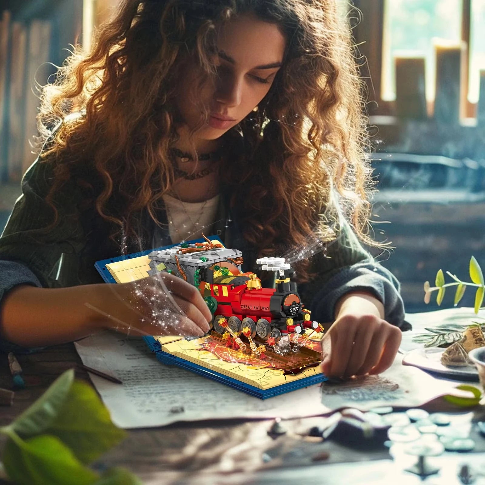 889PCS Magic Train Building Blocks Set - Image 6