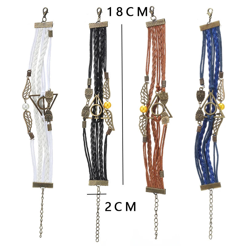 Fashion Vintage Bronze Charm Potter Magic Hallows Bracelet - Image 2