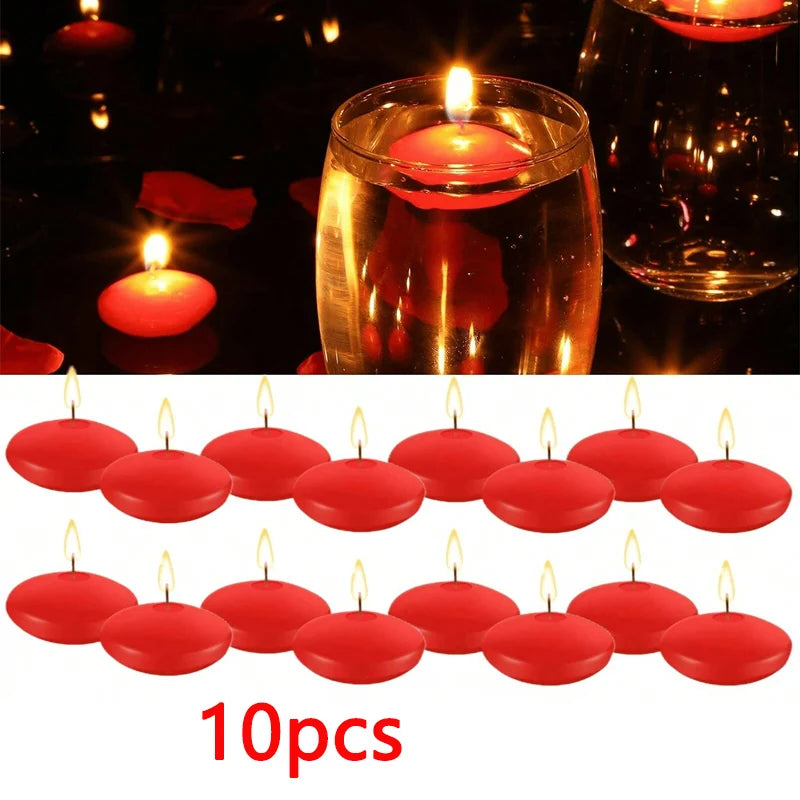 6/10/16PCS Unscented Floating Disc Candles - Image 9