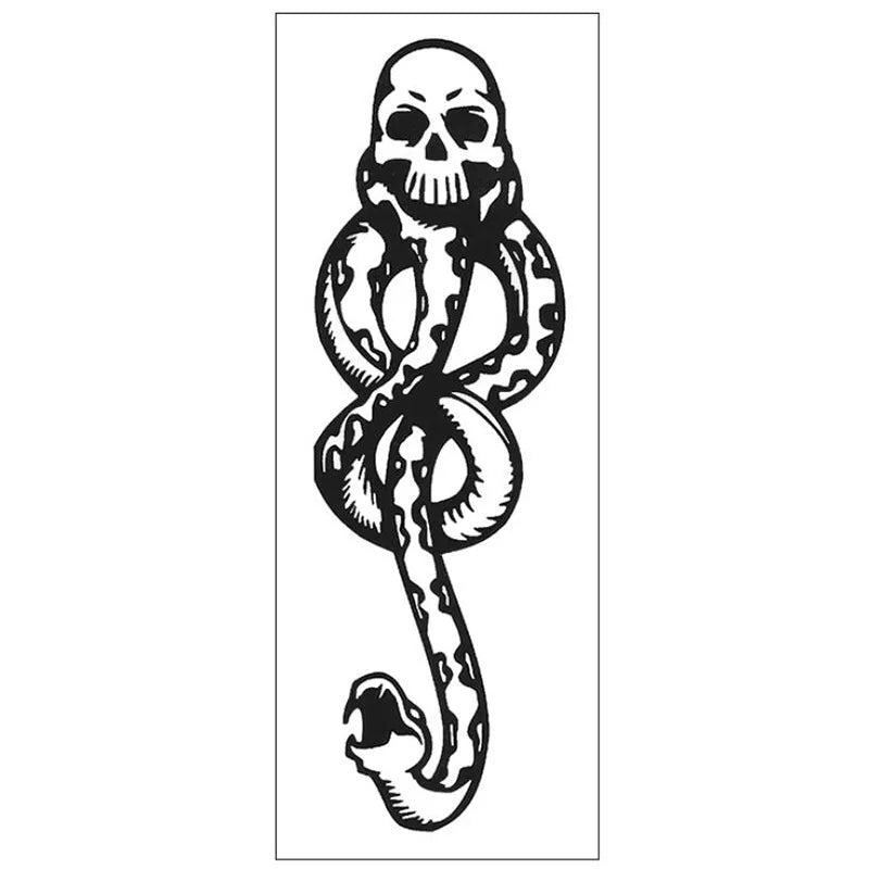5/10PCS Voldemort & Harry Potter Magic Tattoo Stickers - Image 4