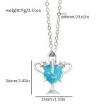 Harry Potter Blue Wine Glass Pendant Necklace