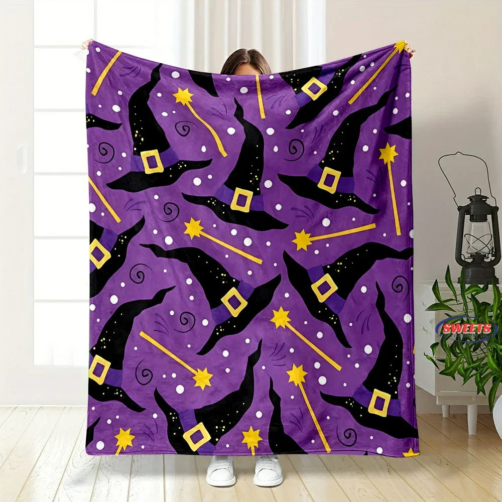Soft Flannel Magic Hat Pattern Throw Blanket - Image 4