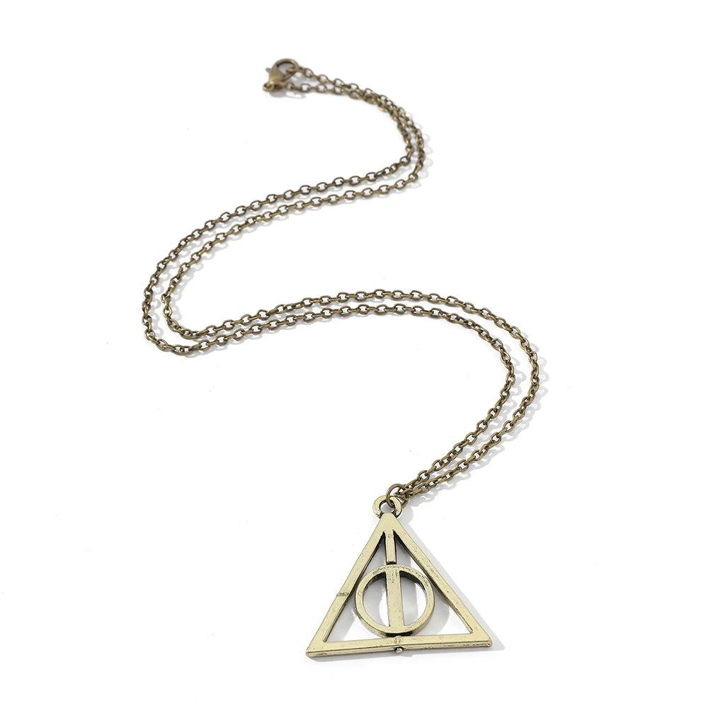 Harry Potter Luna & Deathly Hallows Rotatable Pendant Necklace - Image 5