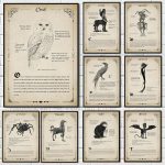 Retro Wizard World Magical Creatures Poster