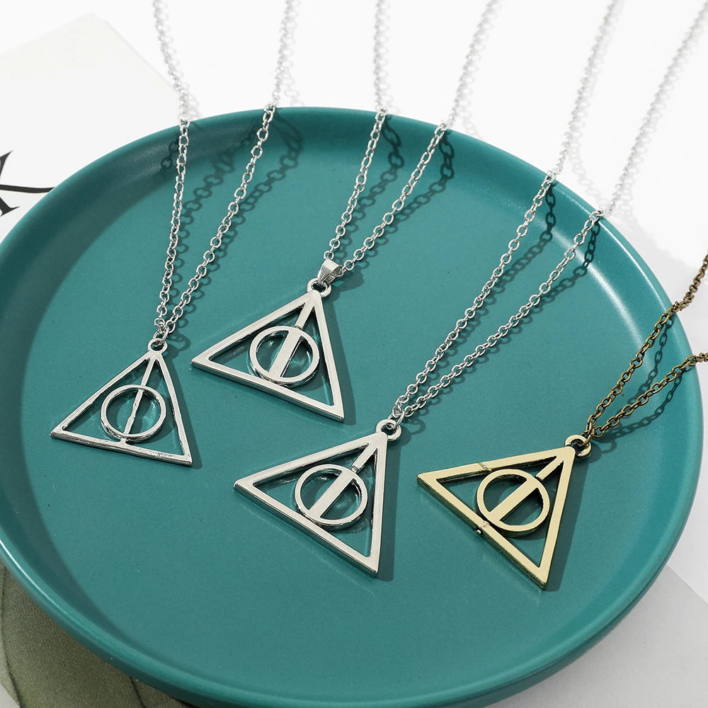 Harry Potter Luna & Deathly Hallows Rotatable Pendant Necklace - Image 2